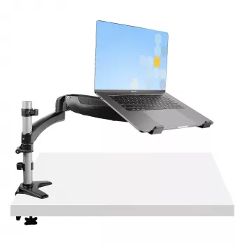 StarTech.com Galda stiprinājuma klēpjdatora roka - pilnas kustības artikulējoša roka klēpjdatoram vai vienam 34 collu monitoram - VESA montāžas klēpjdatora paliktnis - ergonomisks regulējams piezīmjdatora statīvs - skrūvspīļu stiprinājums
