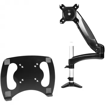 StarTech.com Galda stiprinājuma klēpjdatora roka - pilnas kustības artikulējoša roka klēpjdatoram vai vienam 34 collu monitoram - VESA montāžas klēpjdatora paliktnis - ergonomisks regulējams piezīmjdatora statīvs - skrūvspīļu stiprinājums