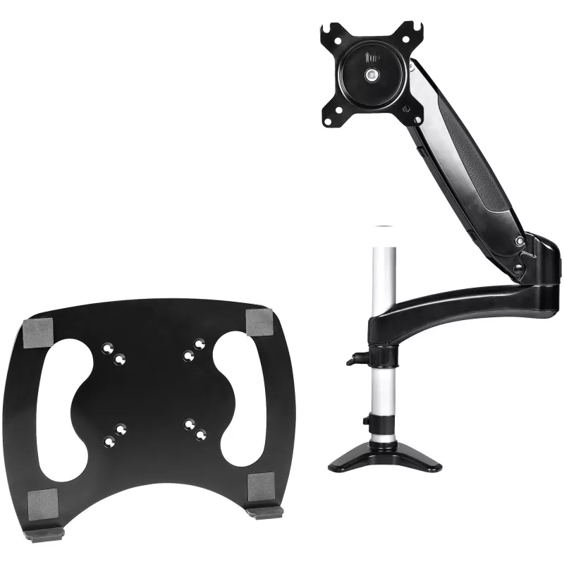 StarTech.com Galda stiprinājuma klēpjdatora roka - pilnas kustības artikulējoša roka klēpjdatoram vai vienam 34 collu monitoram - VESA montāžas klēpjdatora paliktnis - ergonomisks regulējams piezīmjdatora statīvs - skrūvspīļu stiprinājums
