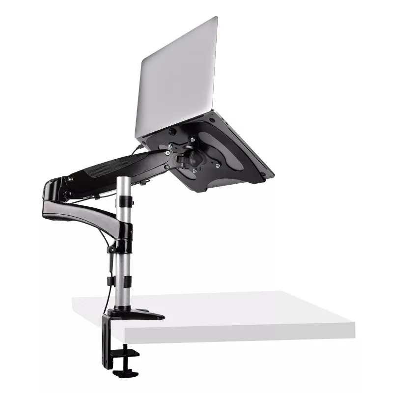 StarTech.com Galda stiprinājuma klēpjdatora roka - pilnas kustības artikulējoša roka klēpjdatoram vai vienam 34 collu monitoram - VESA montāžas klēpjdatora paliktnis - ergonomisks regulējams piezīmjdatora statīvs - skrūvspīļu stiprinājums