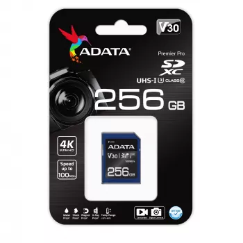 ADATA 256GB SDXC UHS-I Class 10 atmiņas karte ASDX256GUI3V30S-R