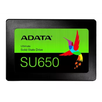 2,5 collu SATA III SSD ADATA SU650 960 GB — 520 MB/s lasīšana, 450 MB/s rakstīšana, SLC kešatmiņa