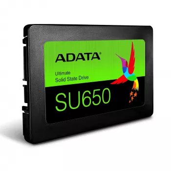 2,5 collu SATA III SSD ADATA SU650 960 GB — 520 MB/s lasīšana, 450 MB/s rakstīšana, SLC kešatmiņa