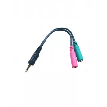 Microconnect AUDALS015 audio kabelis 0.25 m 3.5 mm vīrietis uz 2 x 3.5 mm sieviete Melns