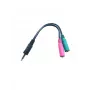 Microconnect AUDALS015 audio kabelis 0.25 m 3.5 mm vīrietis uz 2 x 3.5 mm sieviete Melns