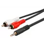 Microconnect AUDLC10G audio kabelis 10 m 3.5mm 2 x RCA Melns