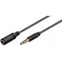 Microconnect AUDLG05G audio pagarinātāja kabelis 0.5 m 3.5mm Melns
