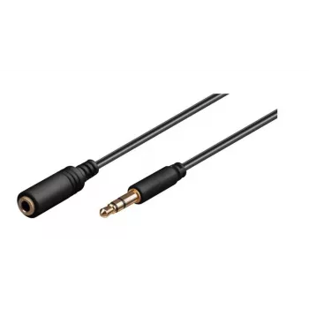 Microconnect AUDLG2G audio pagarinātāja kabelis 2 m 3.5mm Melns