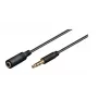 Microconnect AUDLG2G audio pagarinātāja kabelis 2 m 3.5mm Melns