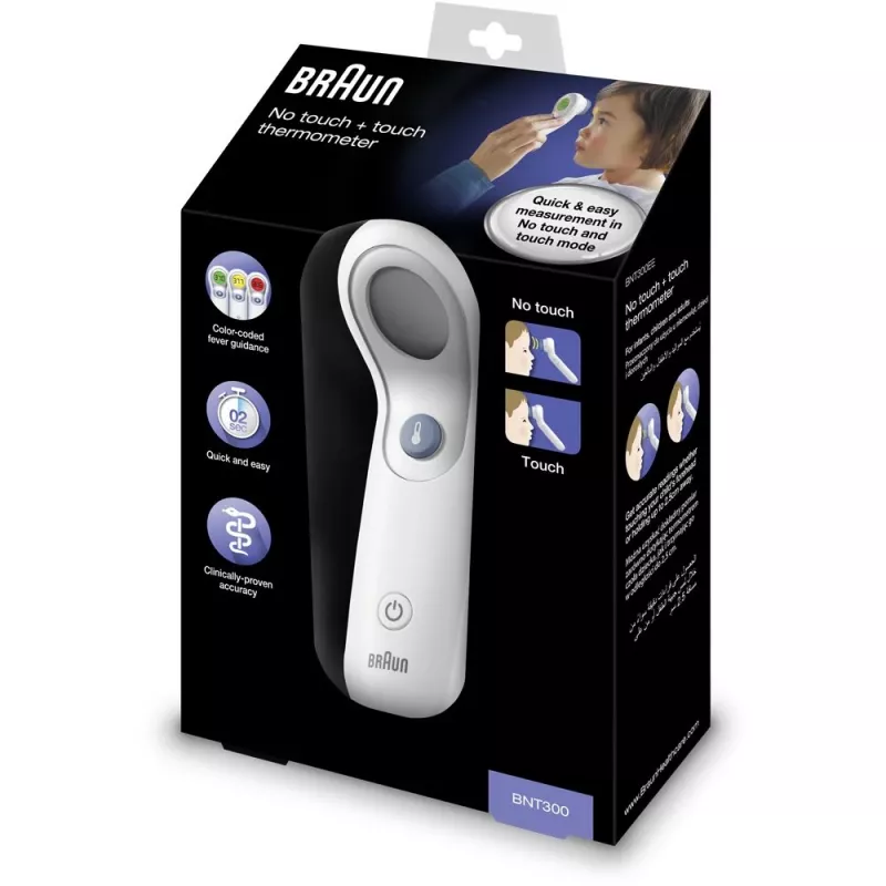 Braun BNT300WE digitālais pieres termometrs, balts