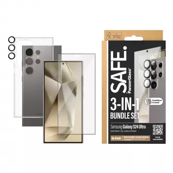 PanzerGlass SAFE. 3-in-1 komplekts Samsung Galaxy S24 Ultra
