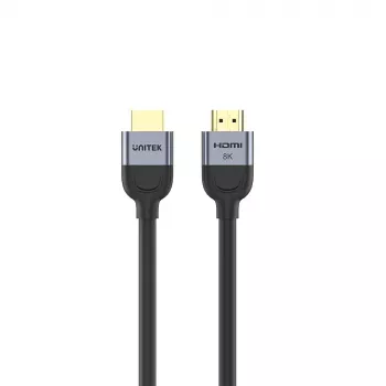 HDMI kabelis UNITEK C11086GY01-2M 2m 48 Gbit/s ARC Melns Pelēks