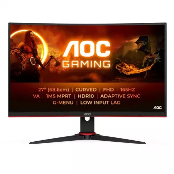 AOC G2 C27G2E/BK 27 collu izliekts spēļu monitors, Full HD, 165 Hz, 1 ms, Adaptive Sync