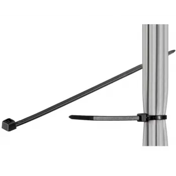 MicroConnect CABLETIE3 kabeļu saite Kāpņu tipa kabeļu saite Melna 100 gab.
