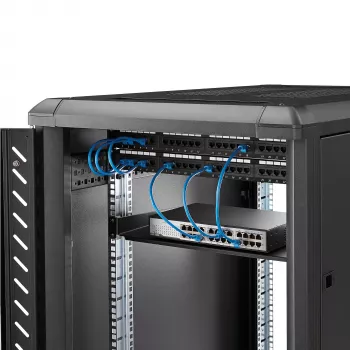 StarTech.com 1U fiksēts servera plaukta plaukts - 10 collu dziļš tērauda universāls konsoles paliktnis 19 collu AV/tīkla iekārtu statīvam - izturīgs tērauds - svara ietilpība 20 kg, melns