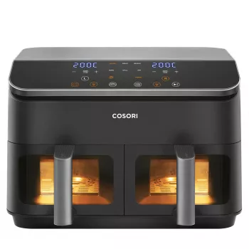 Cosori Dual Basket Chef Edition Divu grozu 8.5 L 1750 W Karstā gaisa fritieris Melns, Sudrabs