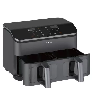 Cosori Dual Basket Chef Edition Divu grozu 8.5 L 1750 W Karstā gaisa fritieris Melns, Sudrabs