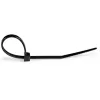 StarTech.com CBMZT6B kabeļu saites, 100 gab. iepakojums, 15 cm (6 collas), 3 mm (1/8 collas) platums, 39 mm saišķa diametrs, 18 kg (40 lb) stiepes izturība, pašbloķējošs neilons 66 ar noliektu galu, 94V-2/UL, melnas, TAA
