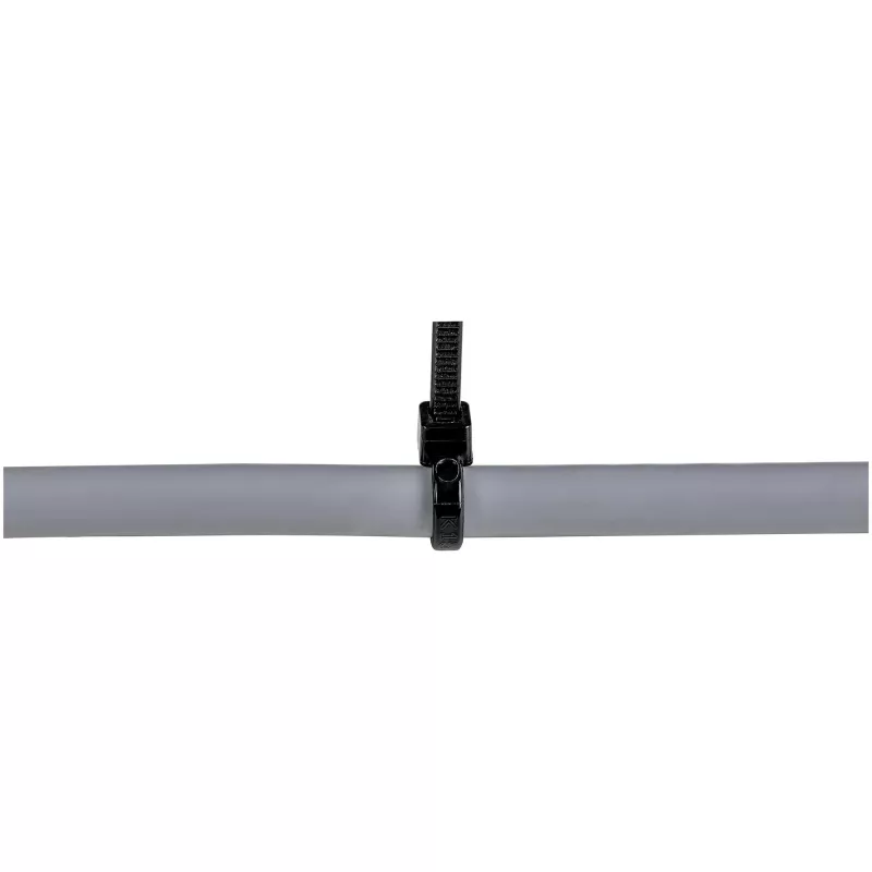 StarTech.com CBMZT6B kabeļu saites, 100 gab. iepakojums, 15 cm (6 collas), 3 mm (1/8 collas) platums, 39 mm saišķa diametrs, 18 kg (40 lb) stiepes izturība, pašbloķējošs neilons 66 ar noliektu galu, 94V-2/UL, melnas, TAA