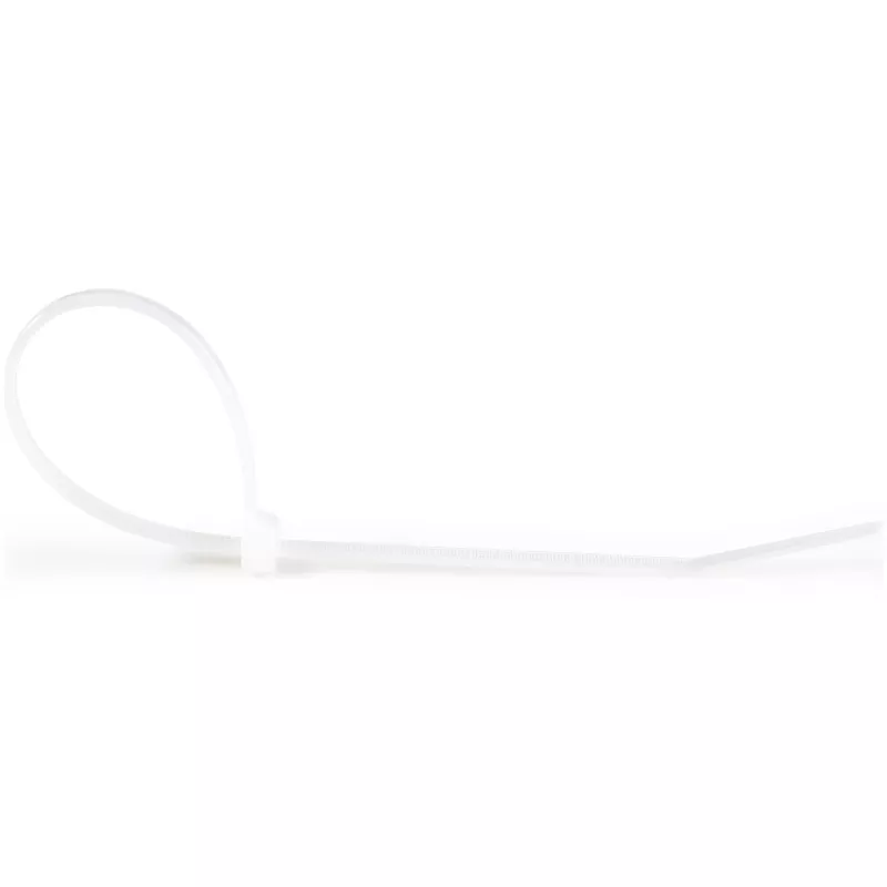 StarTech.com 8 collu (20 cm) kabeļu saites - 4 mm platas, 55 mm saišķa diametrs, 22 kg stiepes izturība, neilona pašbloķējošās rāvējslēdzēja saites ar izliektu galu - 94V-2/UL sertificēts, 100 iepakojumā - baltas