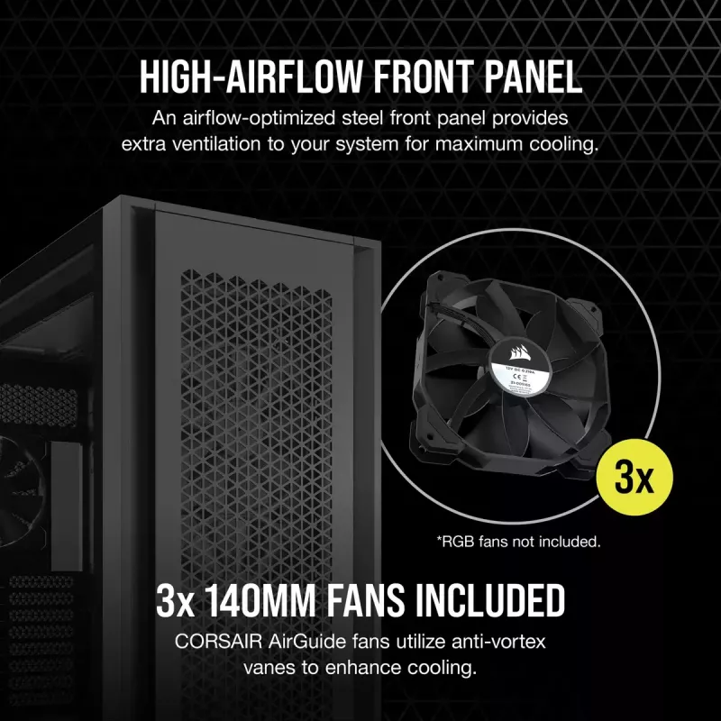 PC korpuss Corsair 7000D Airflow Full Tower Melns
