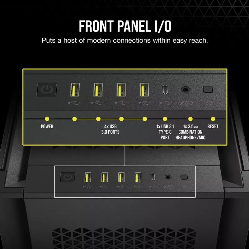 PC korpuss Corsair 7000D Airflow Full Tower Melns