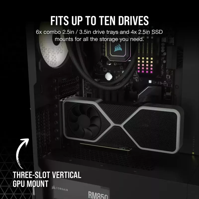 PC korpuss Corsair 7000D Airflow Full Tower Melns