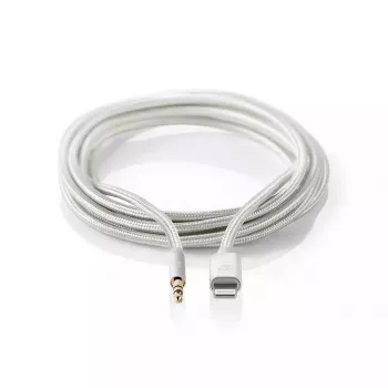 Nedis CCTB39940AL10 Lightning–3.5 mm kabelis 1 m alumīnija apvalks