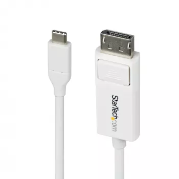 StarTech.com 2m USB-C uz DisplayPort 1.2 kabelis, abpusējs, 4K 60Hz, balts