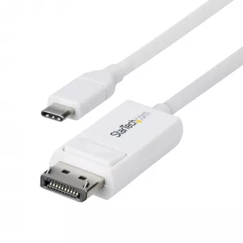 StarTech.com 2m USB-C uz DisplayPort 1.2 kabelis, abpusējs, 4K 60Hz, balts