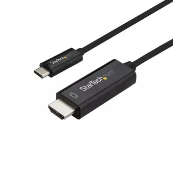 StarTech.com 10ft (3m) USB-C uz HDMI kabelis - 4K 60Hz USB Type-C uz HDMI 2.0 video adaptera kabelis - saderīgs ar Thunderbolt 3 - klēpjdatoram uz HDMI monitoru/ekrānu - DP 1.2 Alt Mode HBR2 - Melns