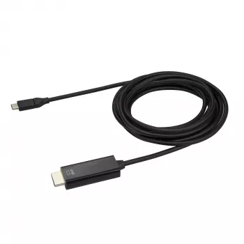 StarTech.com 10ft (3m) USB-C uz HDMI kabelis - 4K 60Hz USB Type-C uz HDMI 2.0 video adaptera kabelis - saderīgs ar Thunderbolt 3 - klēpjdatoram uz HDMI monitoru/ekrānu - DP 1.2 Alt Mode HBR2 - Melns
