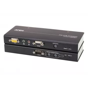 ATEN CE750A USB VGA KVM pagarinātājs ar audio un RS-232 (200 m), raidītājs un uztvērējs, vadu, 200 m, Cat5, 1920 x 1200 pikseļi, spiedpogas
