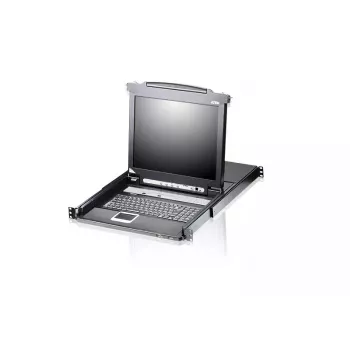 KVM slēdzis ATEN CL5708M Montāža statīvā Melns 1U 17 collu LCD