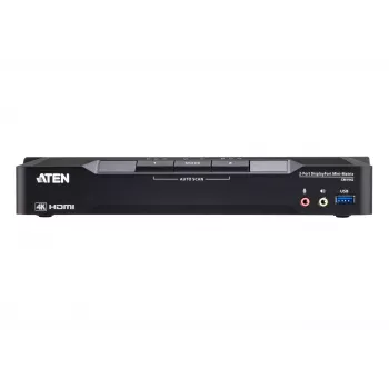 ATEN CM1942 2-portu 4K DisplayPort divu displeju mini-matricas Boundless KVM slēdzis