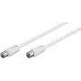 Microconnect COAX025W koaksiālais kabelis 2.5 m Balts