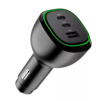 ALOGIC Rapid Power 165W USB-C Auto Lādētājs ar 240W Uzlādes Kabeli