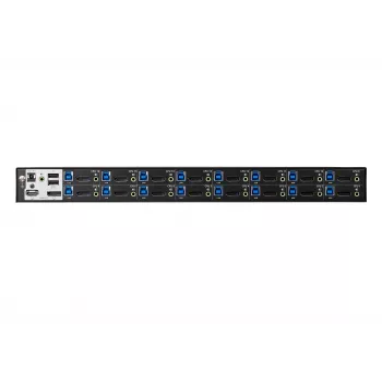 ATEN CS19216 16-Port USB 3.0 4K DisplayPort KVM Slēdzis, 4096 x 2160 pikseļi, 4K Ultra HD, 26.66 W, Melns
