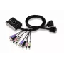 ATEN 2-Port USB DVI KVM Slēdzis ar Audio, 1920 x 1200 pikseļi, WUXGA, 1.9 W, Melns