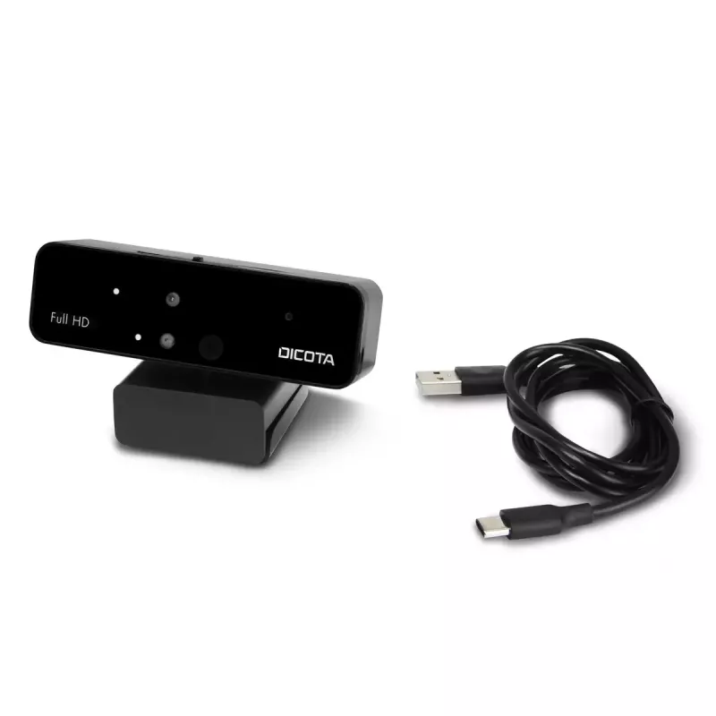 DICOTA D31892 tīmekļkamera Full HD 1902x1080 USB melna