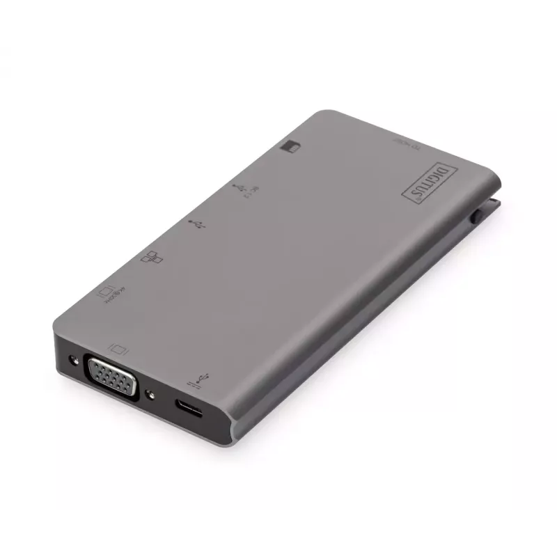 USB-C daudzportu ceļojumu dokstacija Digitus DA-70877