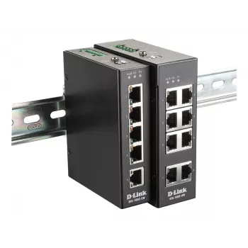 D-Link DIS-100E-8W 8-Portu Neapvaldīts Rūpnieciskais Slēdzis