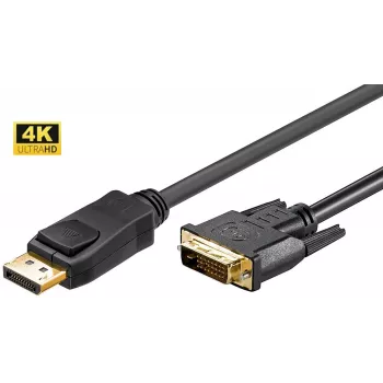 Microconnect DP-DVI-MM-100 video kabeļa adapteris 1 m DisplayPort Melns