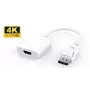 Microconnect DPHDMI3W aktīvais adapteris no DisplayPort 1.2 uz HDMI, spraudnis/ligzda, 4K, balts