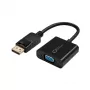Microconnect DPVGA15CM aktīvais adapteris no DisplayPort 1.2 uz VGA (HD-15), spraudnis/ligzda, 0,15 m, melns