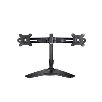 AG Neovo DMS-01D 61 cm (24 collu) Galda statīvs diviem monitoriem Melns, Sudrabs