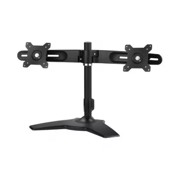 AG Neovo DMS-01D 61 cm (24 collu) Galda statīvs diviem monitoriem Melns, Sudrabs