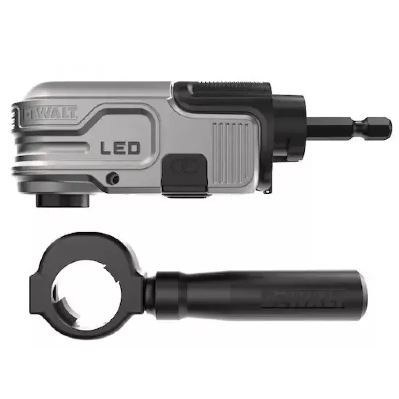 DeWalt DTLRA-QZ 1/4" HEX leņķa uzgalis ar LED apgaismojumu