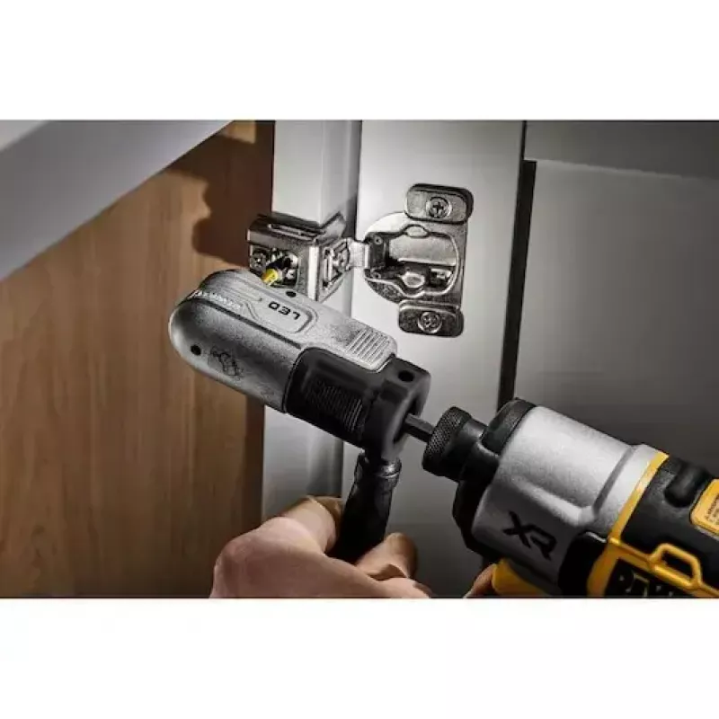 DeWalt DTLRA-QZ 1/4" HEX leņķa uzgalis ar LED apgaismojumu