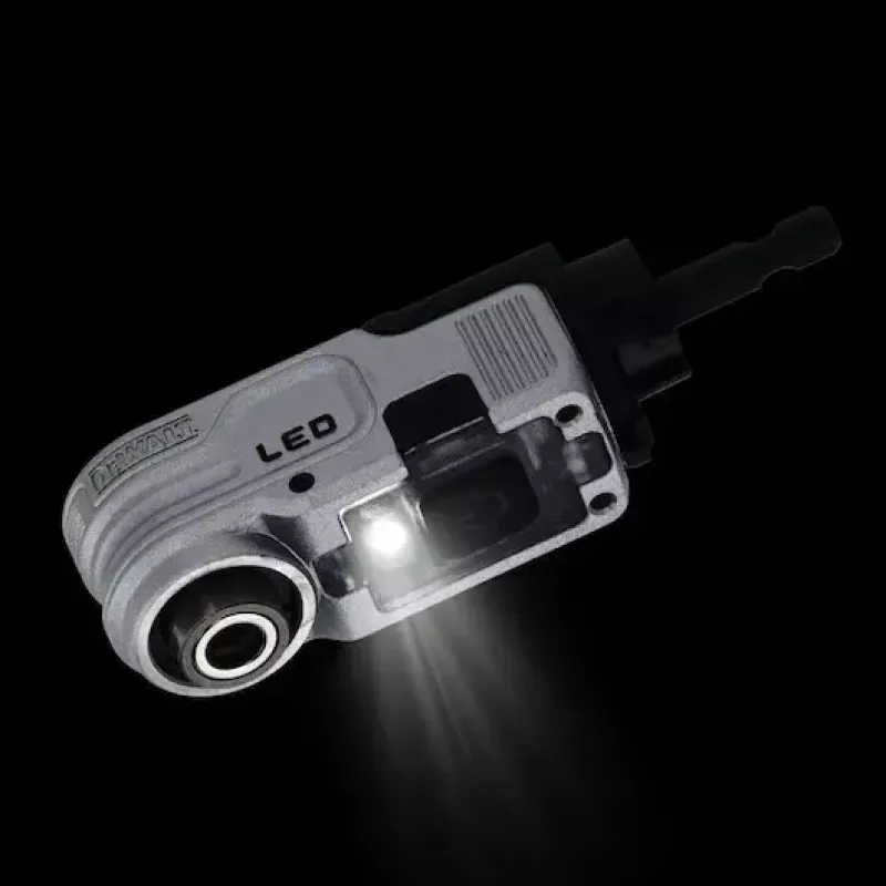 DeWalt DTLRA-QZ 1/4" HEX leņķa uzgalis ar LED apgaismojumu